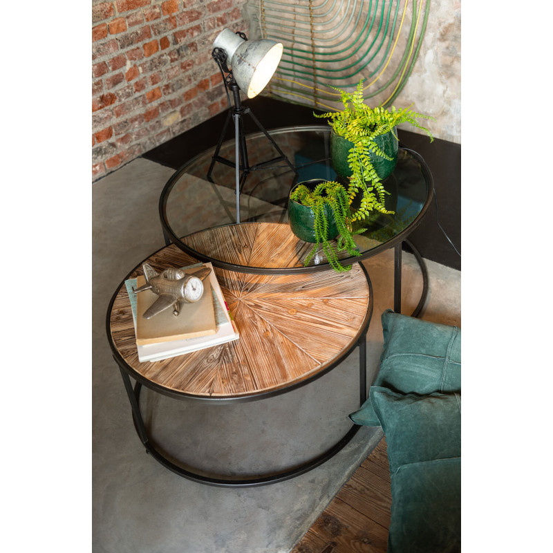 Table Basse moderne Gigogne Originale Ronde J Line - 2