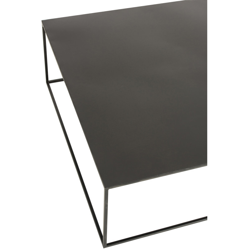 Table basse Carrée Loft en Métal Noir - 4