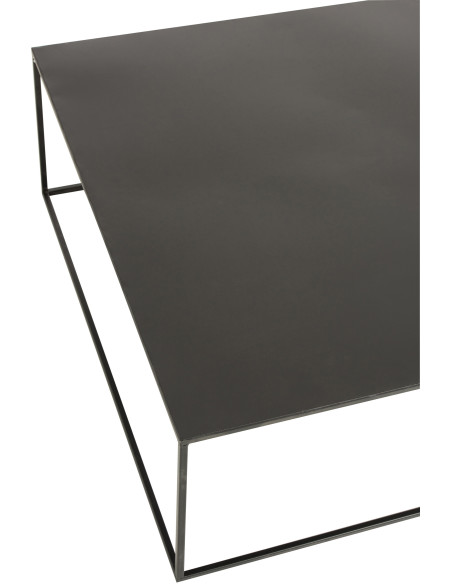 Table basse Carrée Loft en Métal Noir - 4
