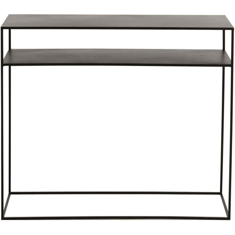 Console Rectangulaire 1 étagère Loft en Métal Noir - 2