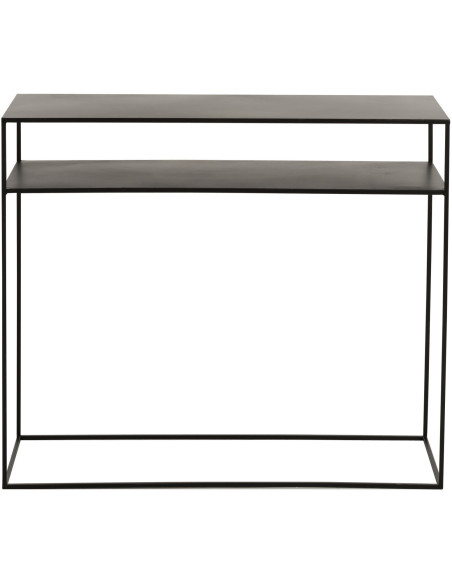 Console Rectangulaire 1 étagère Loft en Métal Noir - 2