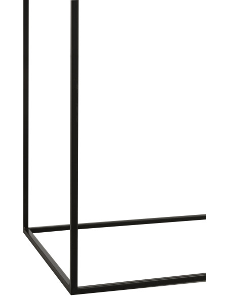 Console Rectangulaire 1 étagère Loft en Métal Noir - 4