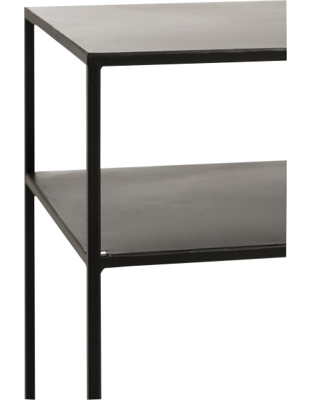 Console Rectangulaire 1 étagère Loft en Métal Noir - 5