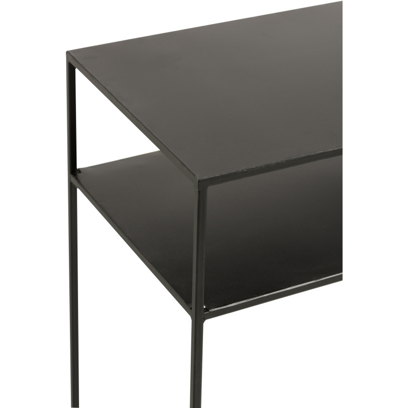 Console Rectangulaire 1 étagère Loft en Métal Noir - 6