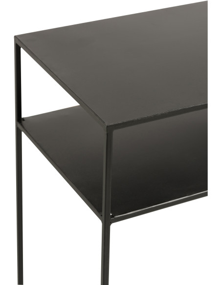 Console Rectangulaire 1 étagère Loft en Métal Noir - 6