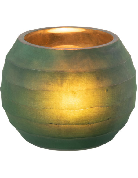 Photophore original Boule Diamètre 12 cm en Verre Vert Elyssa - 2