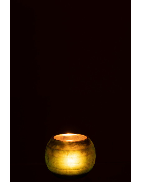 Photophore original Boule Diamètre 12 cm en Verre Vert Elyssa - 3