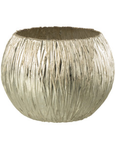 Photophore design rond Diamètre 8 cm en Verre Argenté Inayae - 1