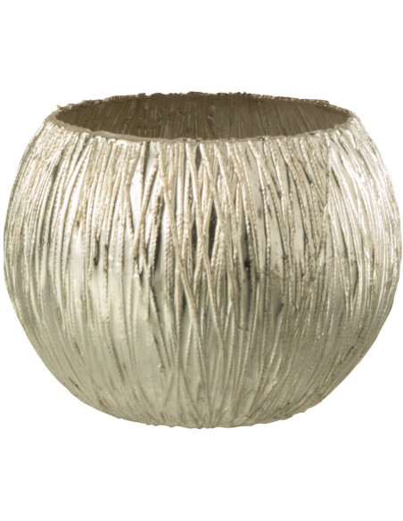 Photophore design rond Diamètre 8 cm en Verre Argenté Inayae - 1