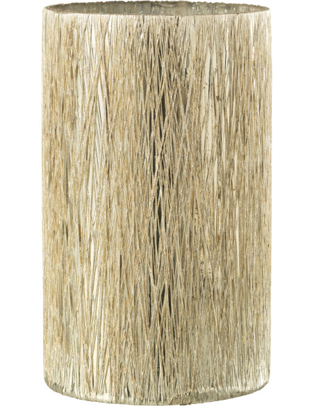 Photophore design cylindrique Diamètre 12 cm en Verre Argenté Inayae - 1