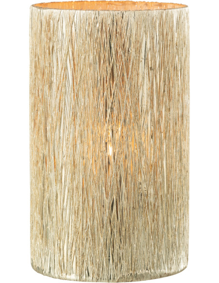 Photophore design cylindrique Diamètre 12 cm en Verre Argenté Inayae - 2