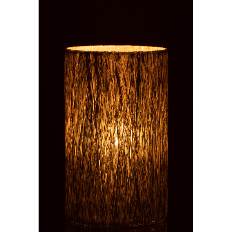 Photophore design cylindrique Diamètre 12 cm en Verre Argenté Inayae - 3