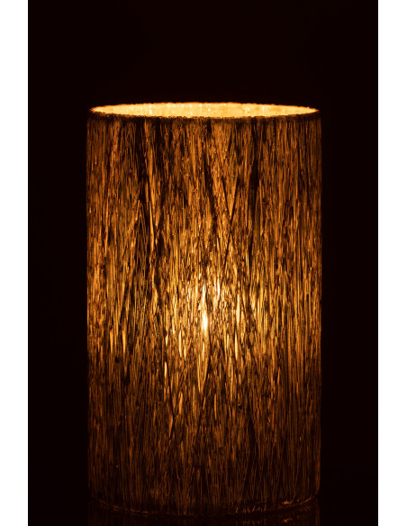 Photophore design cylindrique Diamètre 12 cm en Verre Argenté Inayae - 3