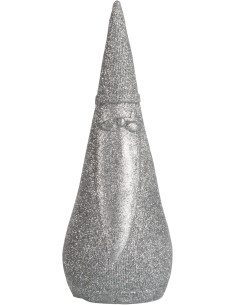 Statue déco Père Noël Santi en Résine Argenté - 1