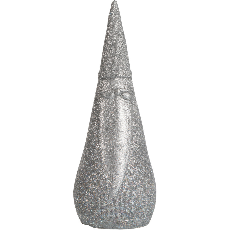 Statue déco Père Noël Santi en Résine Argenté - 1