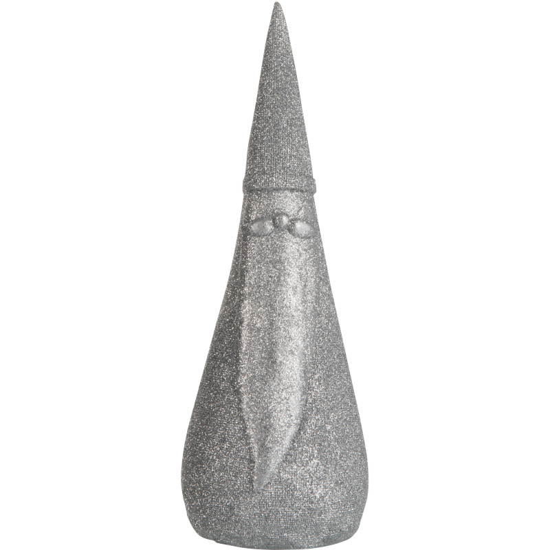 Statue déco XL Père Noël Santi en Résine Argenté - 1