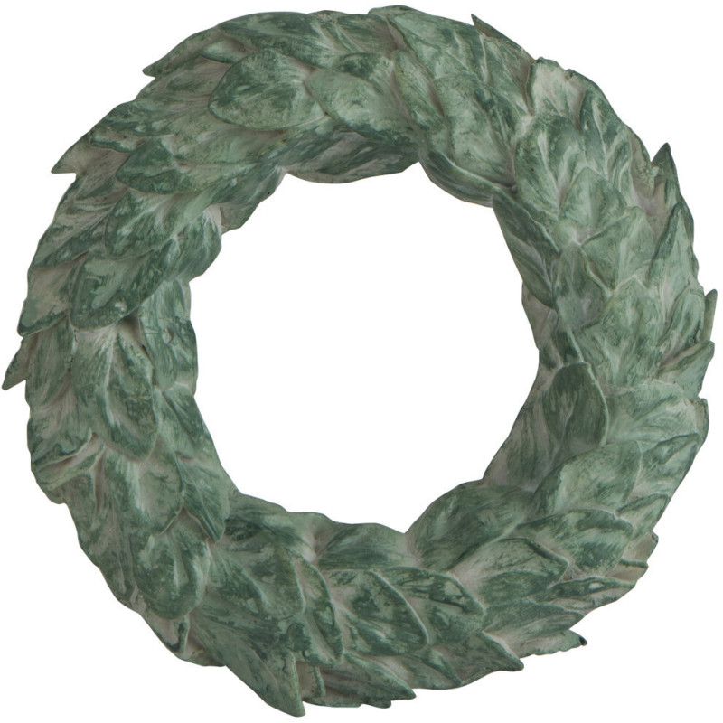 Couronne de Noël 15 cm en Résine Vert - 1