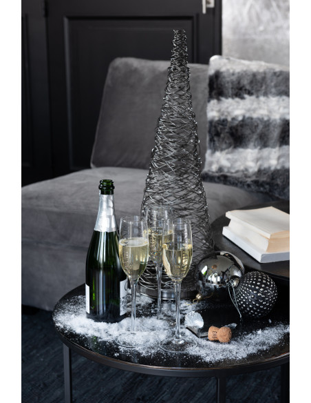 Boule de Noël XL en Verre Gris perle (Lot de 4) - 2