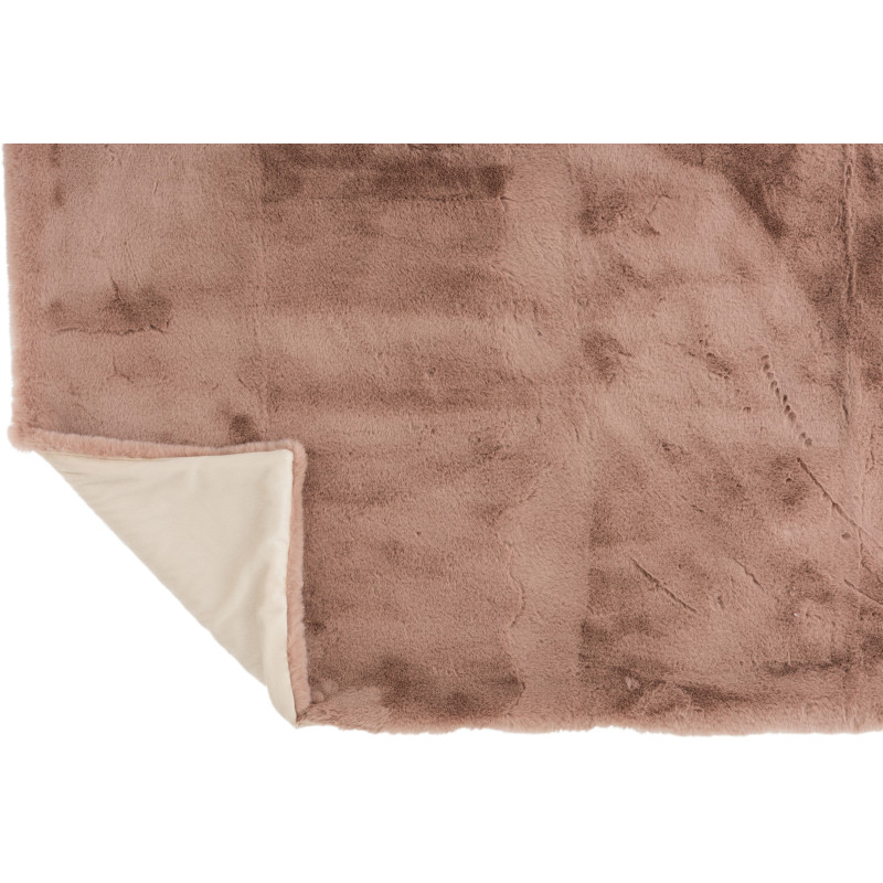 Plaid 130x180 Cutie en Polyester Rose poudré - 4