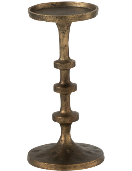Bougeoir original sur pied Hauteur 25 cm en Métal Bronze Luz - 1