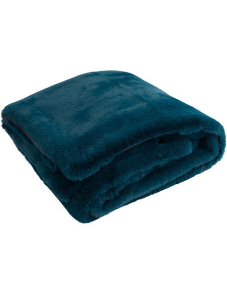 Plaid 130x180 Cutie en Polyester Bleu pétrole - 1