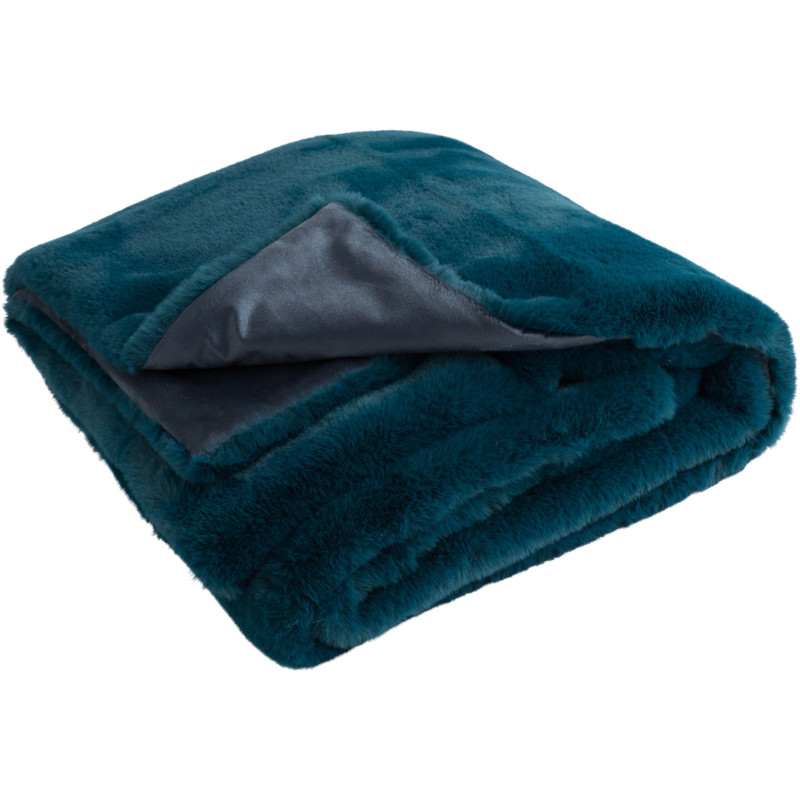 Plaid 130x180 Cutie en Polyester Bleu pétrole - 2