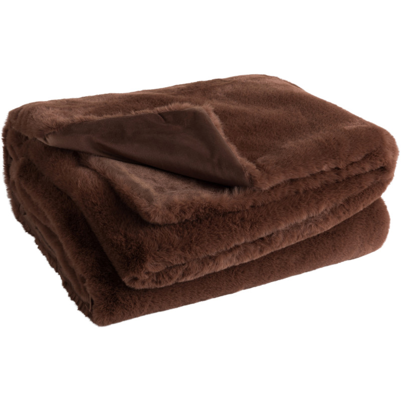 Plaid 130x180 Cutie en Polyester Marron - 2