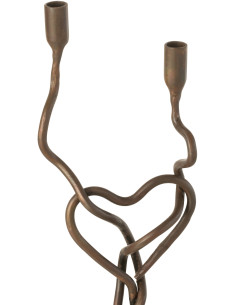 Chandelier design XXL 2 branches Hauteur 48 cm en Métal Bronze Holderin - 2