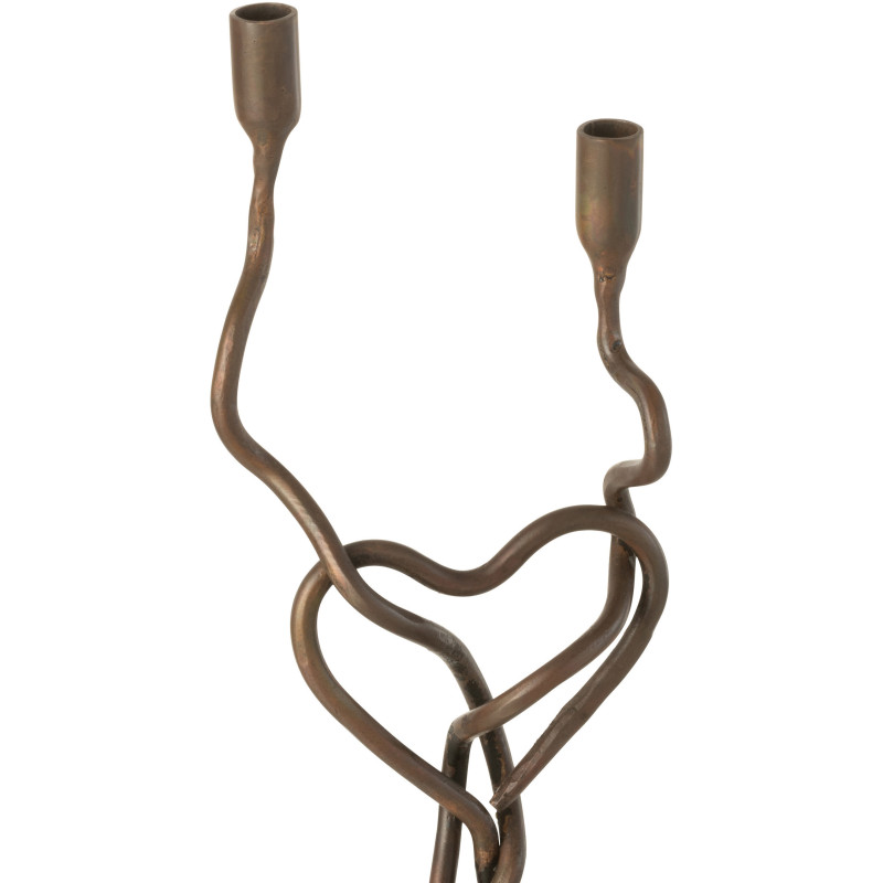 Chandelier design XXL 2 branches Hauteur 48 cm en Métal Bronze Holderin - 2