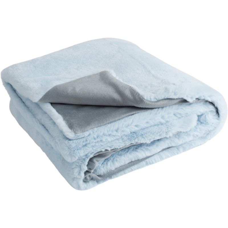 Plaid 130x180 Cutie en Polyester Bleu clair - 2