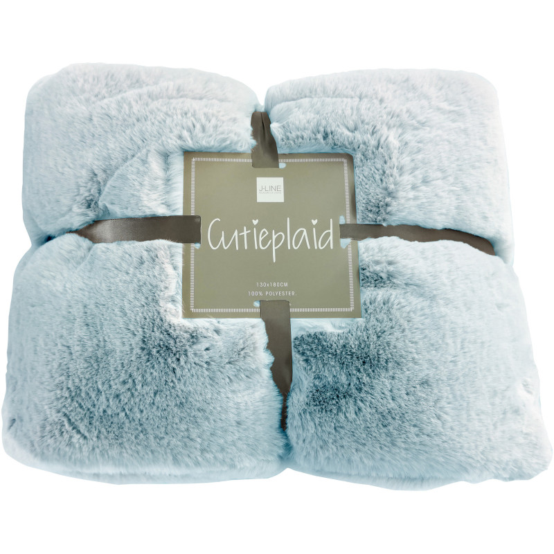 Plaid 130x180 Cutie en Polyester Bleu clair - 5