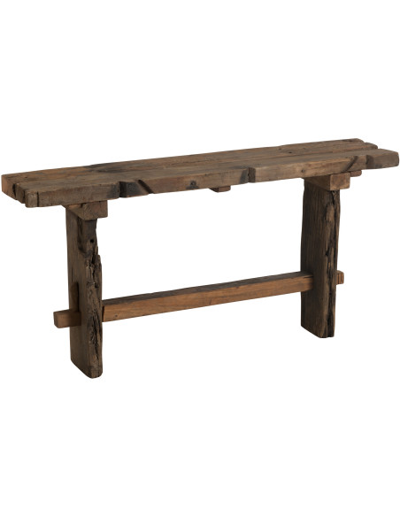 Console Rectangulaire Arwen en Bois recyclé Marron - 1