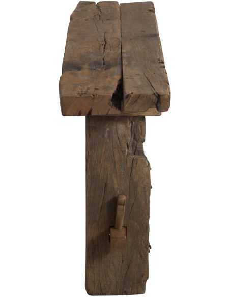 Console Rectangulaire Arwen en Bois recyclé Marron - 4