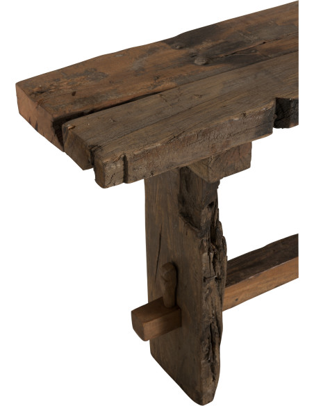 Console Rectangulaire Arwen en Bois recyclé Marron - 5