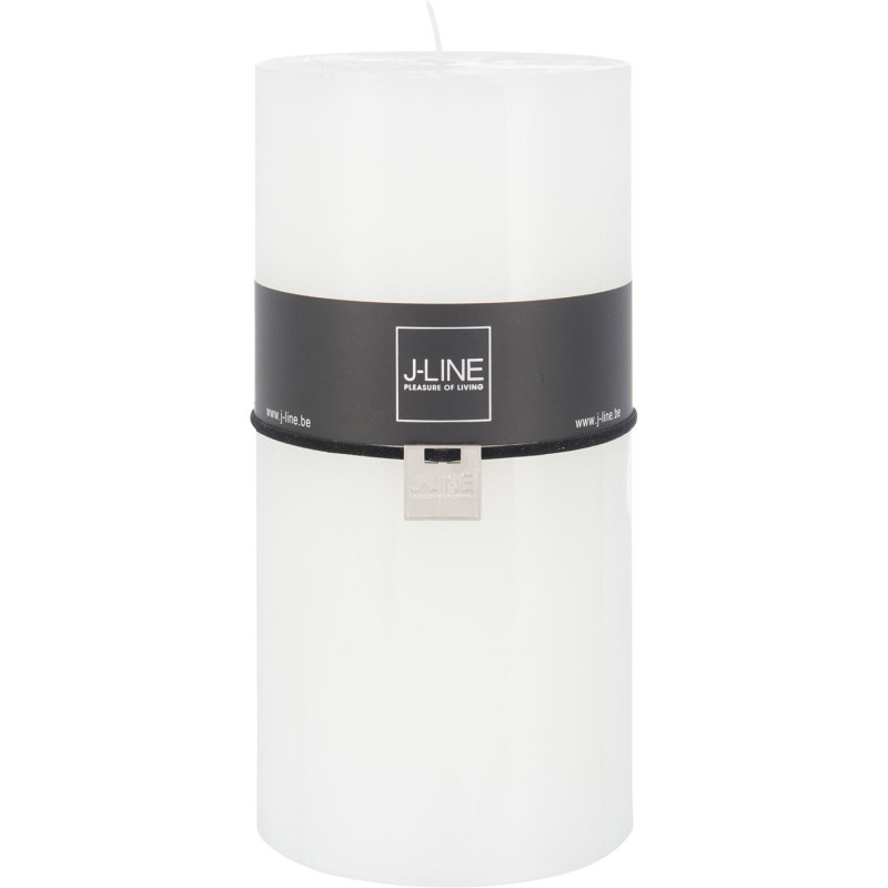 Bougie Cylindrique XXL Blanc J-Line en Cire 140 heures Hauteur 20 cm - 3