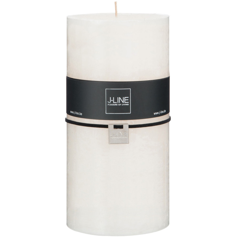 Bougie Cylindrique XXL Vanille J-Line en Cire 140 heures Hauteur 20 cm - 1
