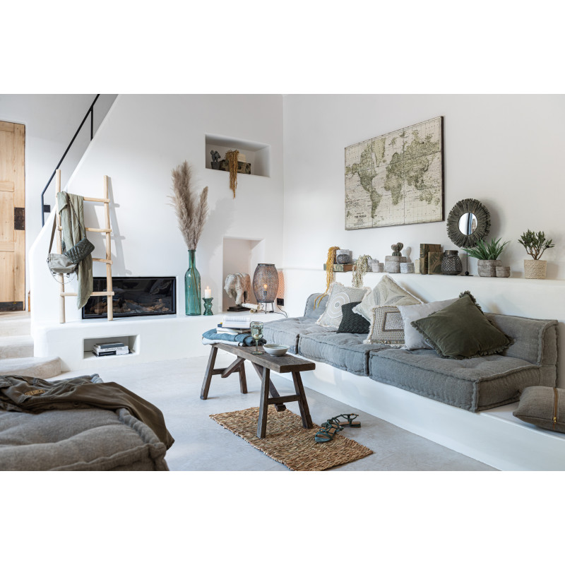 Tapis rectangulaire 35x50 en paille naturelle - 2