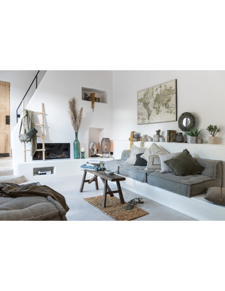 Tapis rectangulaire 35x50 en paille naturelle - 2