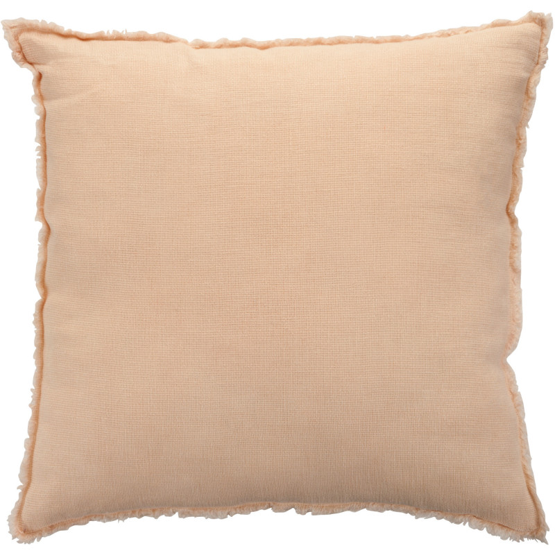 Coussin Carré Nuance 45x45 en Lin délavé Saumon - 1