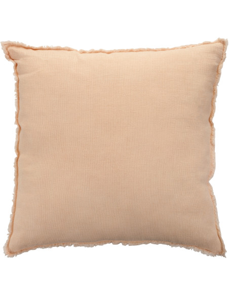 Coussin Carré Nuance 45x45 en Lin délavé Saumon - 1