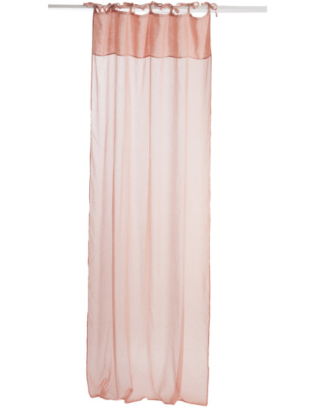 Voilage rideau pêche en coton et lin 140x290 - 1