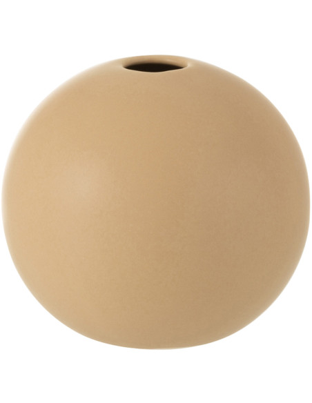 Vase Boule Hadrian Hauteur 20 cm en Céramique Beige - 1
