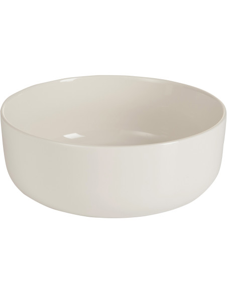 Assiette Ronde Creuse Organi en Porcelaine Blanc - 1