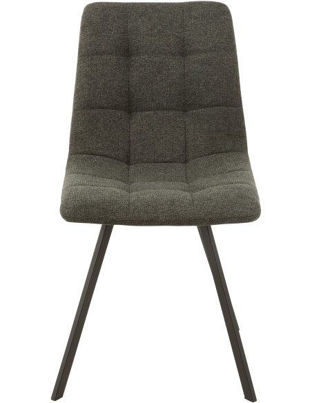 Chaise moderne gris foncé chiné - 2