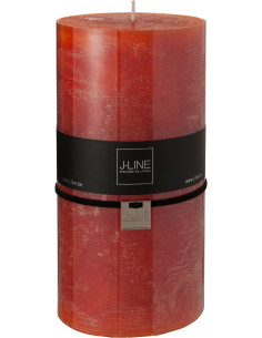 Bougie Cylindrique XXL Orange J-Line en Cire 140 heures Hauteur 20 cm - 1
