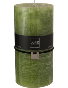 Bougie Cylindrique XXL Herbe J-Line en Cire 140 heures Hauteur 20 cm - 1
