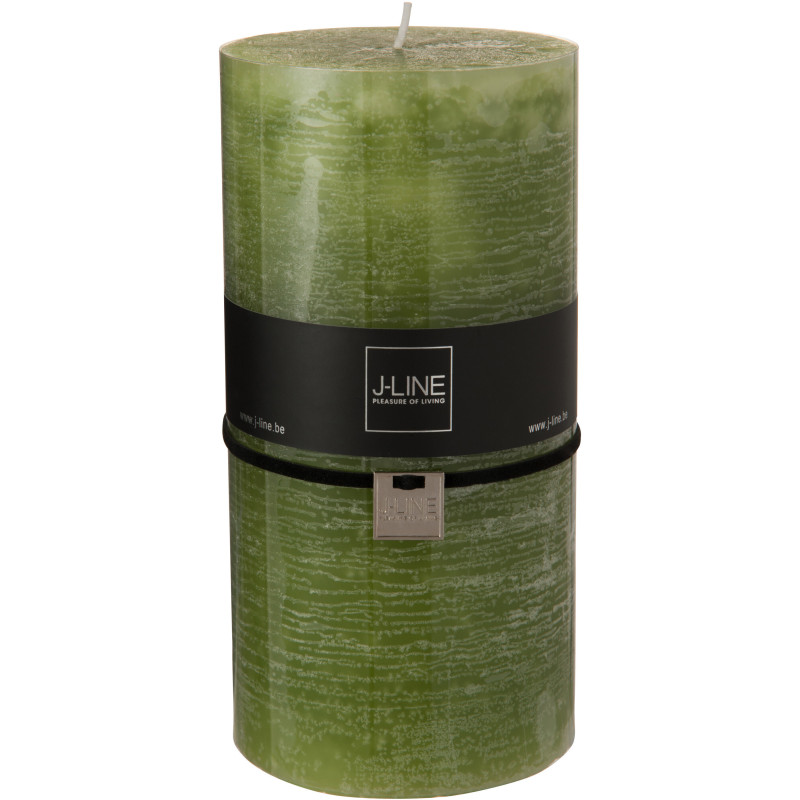 Bougie Cylindrique XXL Herbe J-Line en Cire 140 heures Hauteur 20 cm - 1