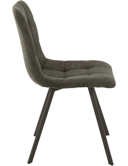 Chaise moderne gris foncé chiné - 3