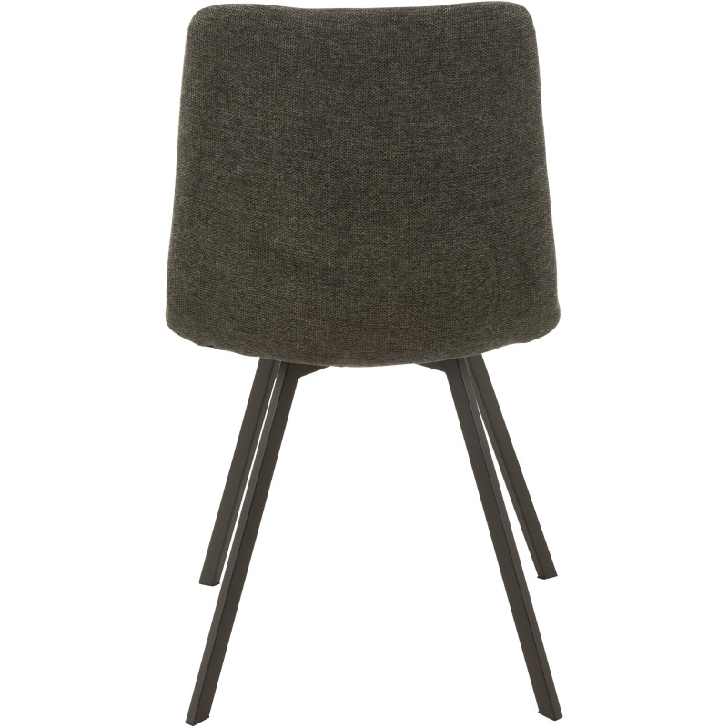 Chaise moderne gris foncé chiné - 4