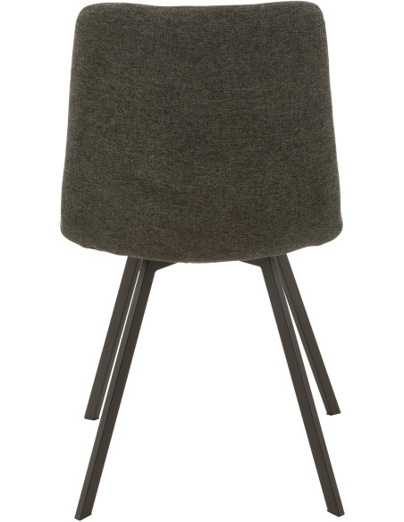 Chaise moderne gris foncé chiné - 4